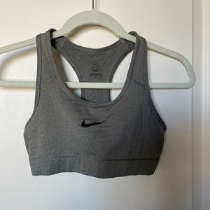Nike gray sports bra small